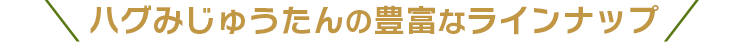 ハグみじゅうたんの豊富なラインナップ